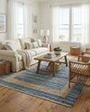Osian Looms Collection Area Rug - Durham Rectangle Navy Blue  lifestyle 21