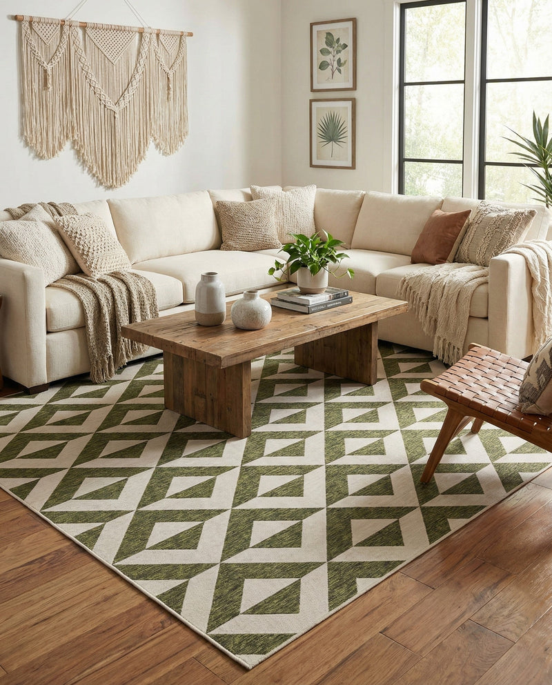Urban Oasis Rugs Collection Area Rug -  Highrise (Green) Rectangle Green  lifestyle 5
