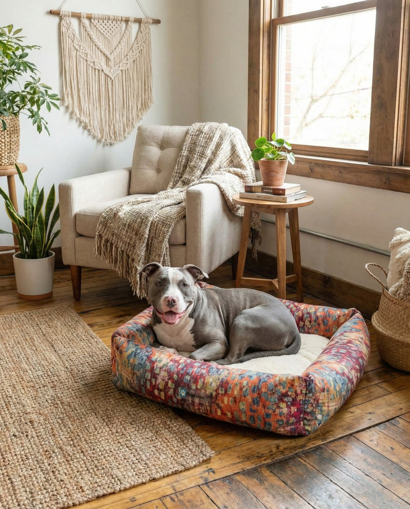 Luxury Pet Lounge Collection Pet Bed -  Lair Rectangle Multi  lifestyle 4