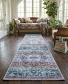 Baroque Era Collection Area Rug - Versailles (Blue Green) Runner Blue Green  lifestyle 57