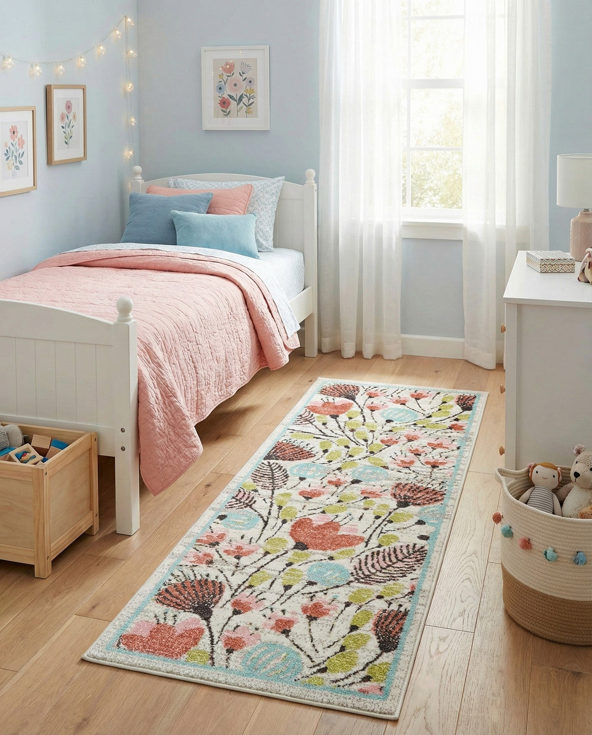 Wonder Tykes Collection Area Rug -  Fantasy Runner Ivory  lifestyle 64