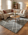 Cozy Haven Shag Collection Area Rug - Serenity (Cloud Gray) Rectangle Cloud Gray  lifestyle 8