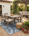 Desert Nomad Terrace Collection Area Rug - Sahara (Blue) Rectangle Blue  lifestyle 7