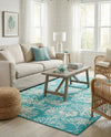 Seaside Haven Rugs Collection Area Rug -  Seaside Rectangle Teal  lifestyle 11