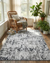 Geneva Terrace Collection Area Rug -  Morges Rectangle Gray  lifestyle 10