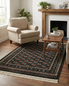 Samarkand Elegance Collection Area Rug -  Margilan (Dark Green) Rectangle Dark Green  lifestyle 19