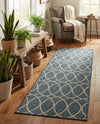 Savannah Pergola Collection Area Rug -  Pavilion (Blue) Runner Blue  lifestyle 34
