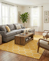 Trellis Mosaic Collection Area Rug -  Pergolatown (Yellow) Rectangle Yellow  lifestyle 4
