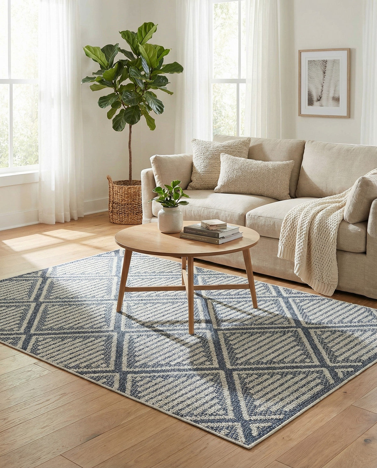 Savannah Pergola Collection Area Rug -  Eden Rectangle Navy Blue  lifestyle 8
