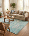Georgetown Rugs Collection Area Rug - Dupont (Aqua) Rectangle Aqua  lifestyle 4
