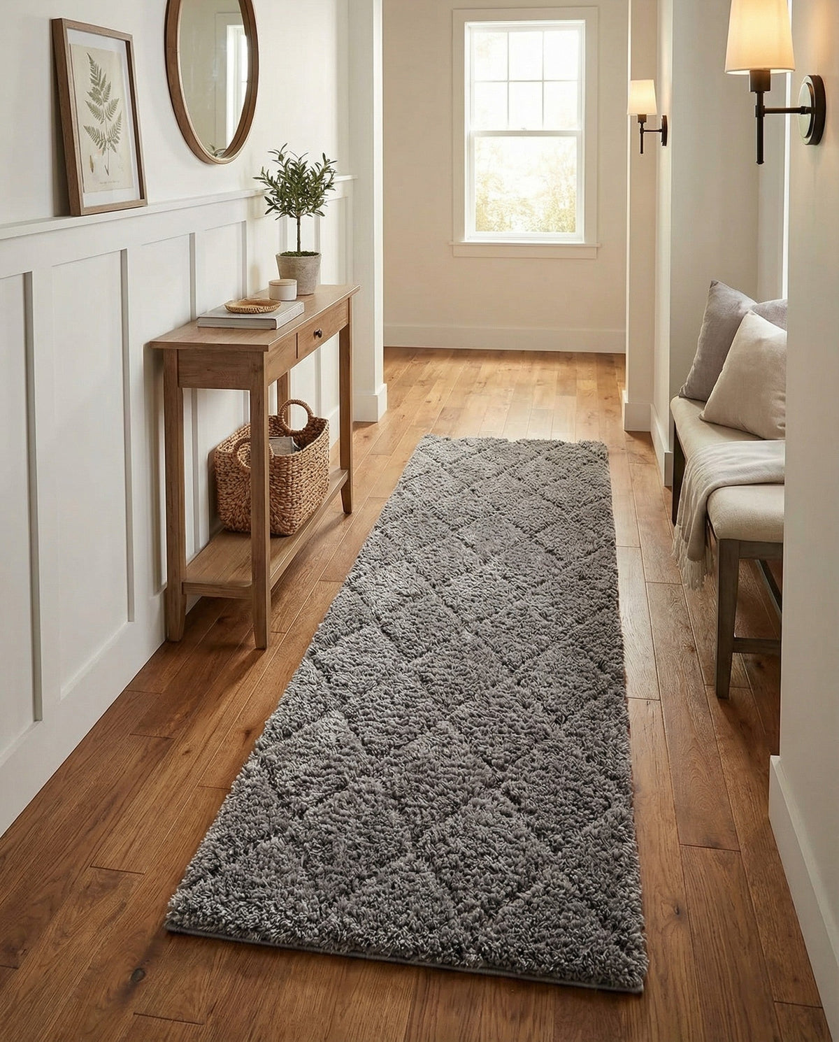 Trellis Haven Collection Area Rug - Havenwood Runner Dark Gray  lifestyle 108