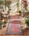 Patio Heritage Collection Area Rug -  Serenity Runner Vintage Salmon Coral  lifestyle 70