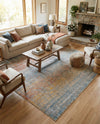 Coastal Haven Collection Area Rug -  Oceania Square Multi  lifestyle 75