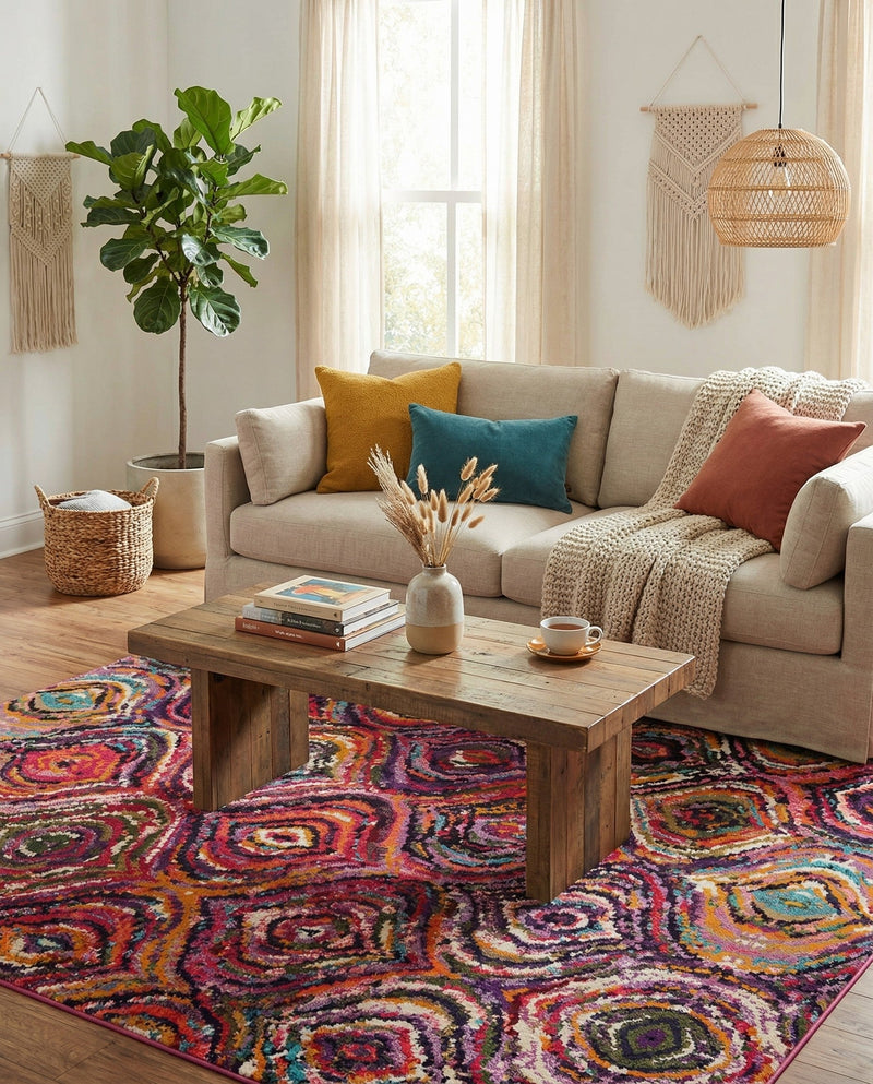 Marrakesh Elegance Collection Area Rug -  Bahia Rectangle Multi  lifestyle 19