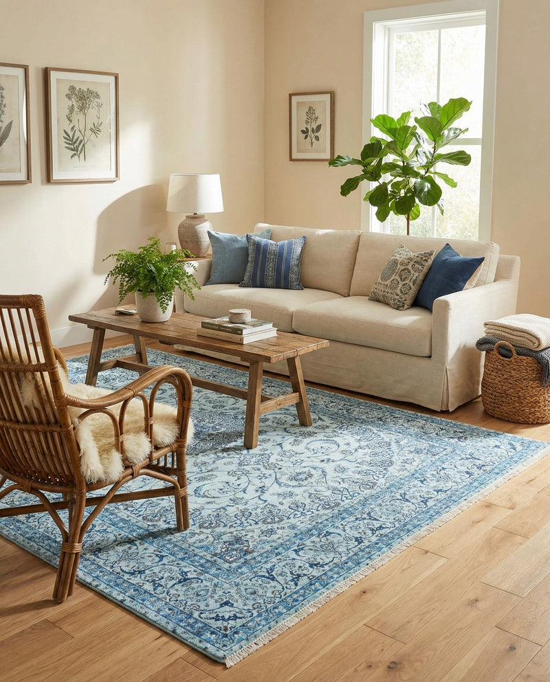 Bazaar Chic Collection Area Rug -  El Jadida Rectangle Blue  lifestyle 10