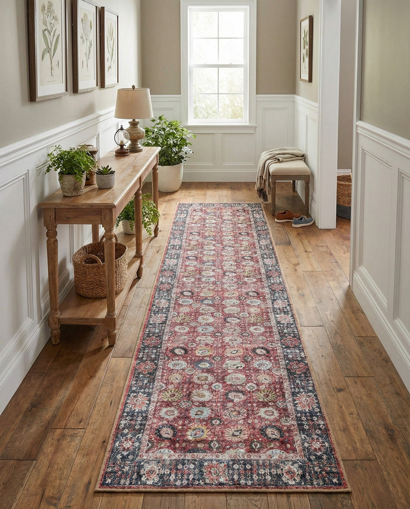 Heritage Elegance Collection Area Rug -  Gatchina Runner Vintage Red  lifestyle 59