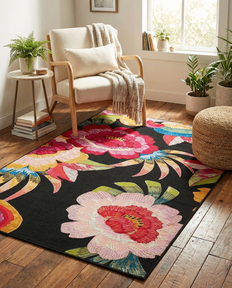 Seaside Blooms Collection Area Rug -  Versailles Rectangle Multi  lifestyle 54