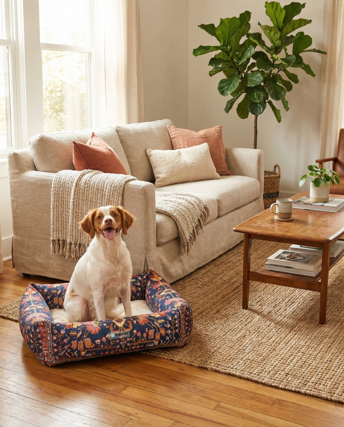 Luxury Pet Lounge Collection Pet Bed -  Den Rectangle Multi  lifestyle 5