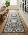Tribal Terrace Treasures Collection Area Rug -  Incan Isle (Charcoal Gray) Runner Charcoal Gray  lifestyle 60