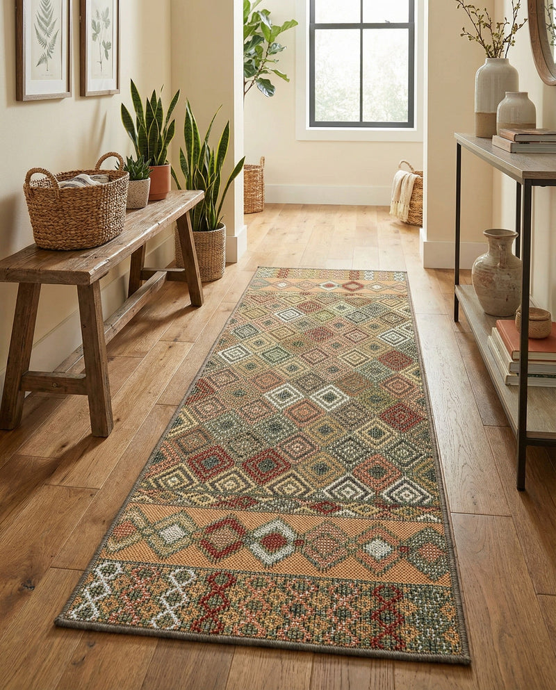 Coastal Terrace Collection Area Rug -  Pelican Runner Multi  lifestyle 61