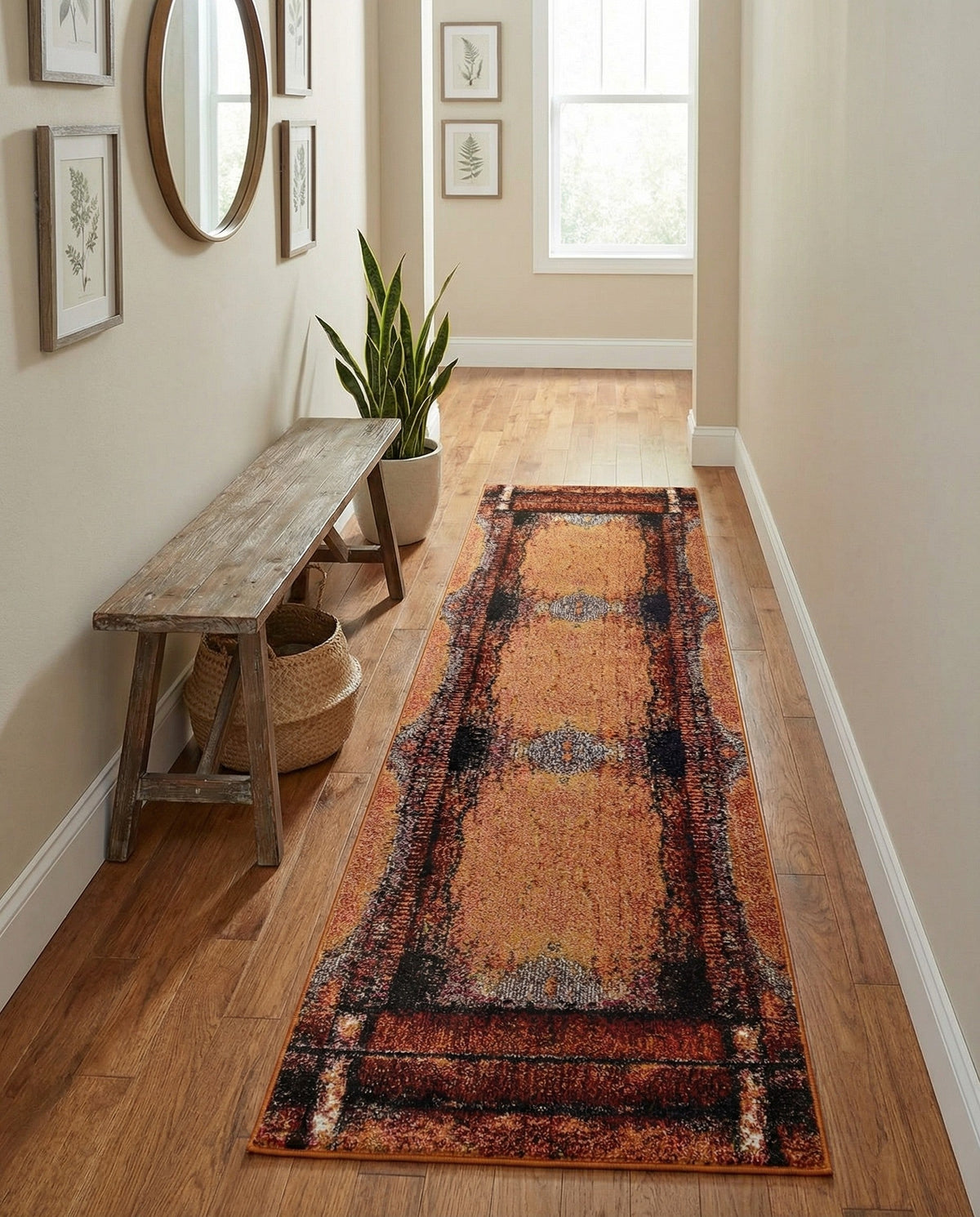 Marrakesh Elegance Collection Area Rug -  Sijilmasa Runner Orange  lifestyle 83