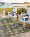 Seaside Haven Rugs Collection Area Rug - Sapphire (Green) Rectangle Green  lifestyle 15