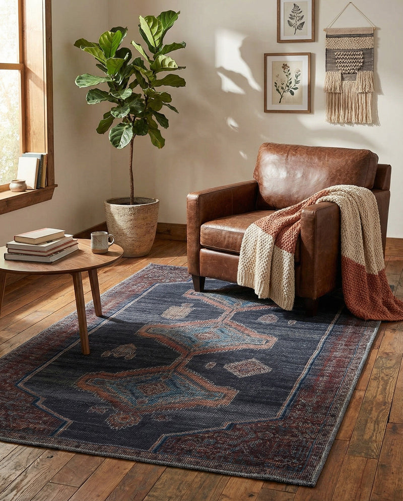 Rovaniemi Collection Area Rug - Lapland Rectangle Charcoal and Gray  lifestyle 15