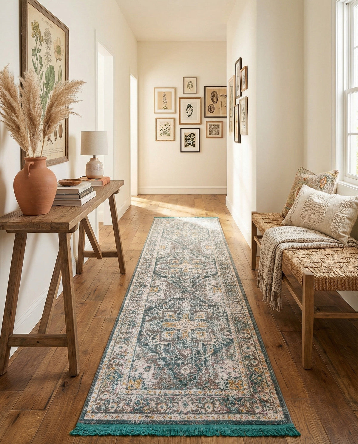 Caribbean Breeze Collection Area Rug -  Andros Runner Gray  lifestyle 168
