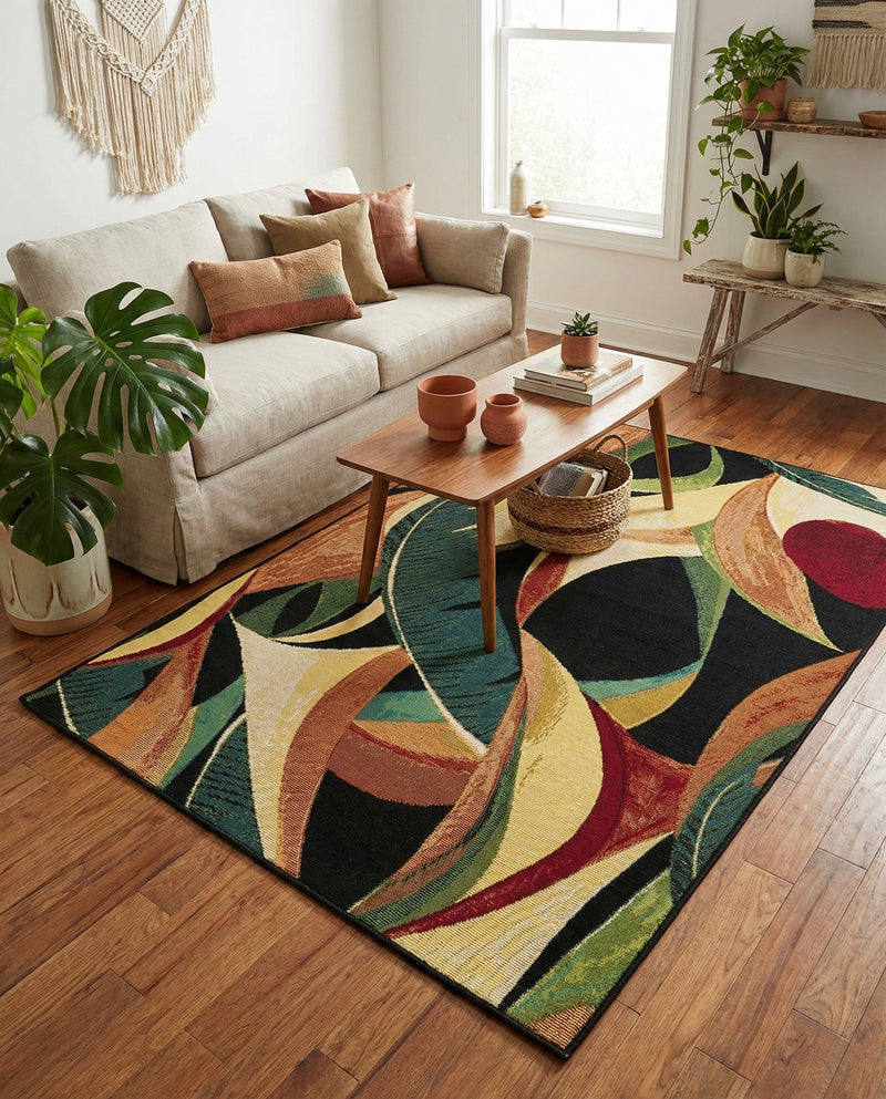Seaside Blooms Collection Area Rug -  Tivoli Rectangle Multi  lifestyle 15