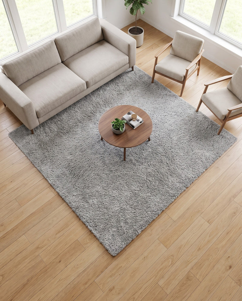 Eternal Plush Oasis Collection Area Rug -  Tranquility (Ash) Square Ash  lifestyle 71