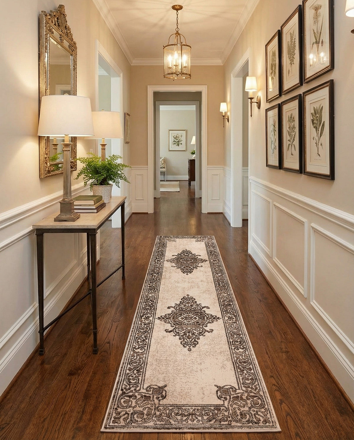 Sanctuary Retreat Collection Area Rug - Haven Runner Chocolate Brown  lifestyle 191
