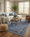 Horizon Collection Area Rug -  Aurora Rectangle Blue  lifestyle 28