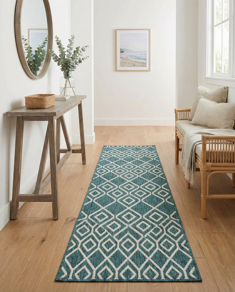 Urban Oasis Rugs Collection Area Rug -  Boulevard (Teal) Runner Teal  lifestyle 22