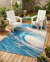 Urban Terrace Collection Area Rug - Veranda Rectangle Blue  lifestyle 10