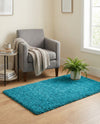 Plush Oasis Collection Area Rug - Serenity (Turquoise) Rectangle Turquoise  lifestyle 11