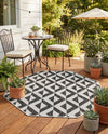 Urban Oasis Rugs Collection Area Rug -  Highrise (Charcoal Gray) Octagon Charcoal Gray  lifestyle 48