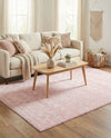 Mediterranean Lattice Collection Area Rug - Santorini (Pink) Rectangle Pink  lifestyle 6