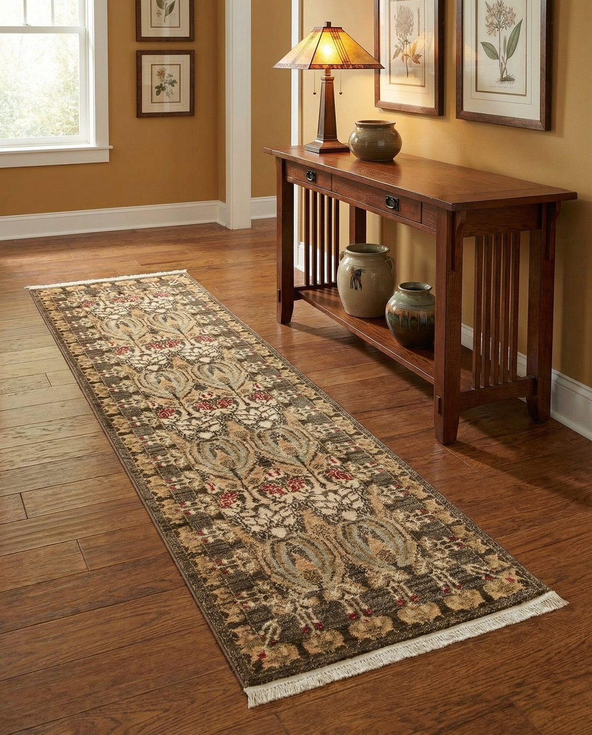 Chelsea Elegance Collection Area Rug -  Brompton (Brown) Runner Brown  lifestyle 99
