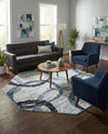 Santa Fe Trails Collection Area Rug -  Taos Octagon Ivory  lifestyle 56