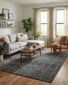Marrakesh Lattice Collection Area Rug - Casablanca (Charcoal Gray) Rectangle Charcoal Gray  lifestyle 14