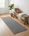 Highland Woven Jute Collection Area Rug - Glenmore (Navy Blue) Runner Navy Blue  lifestyle 48