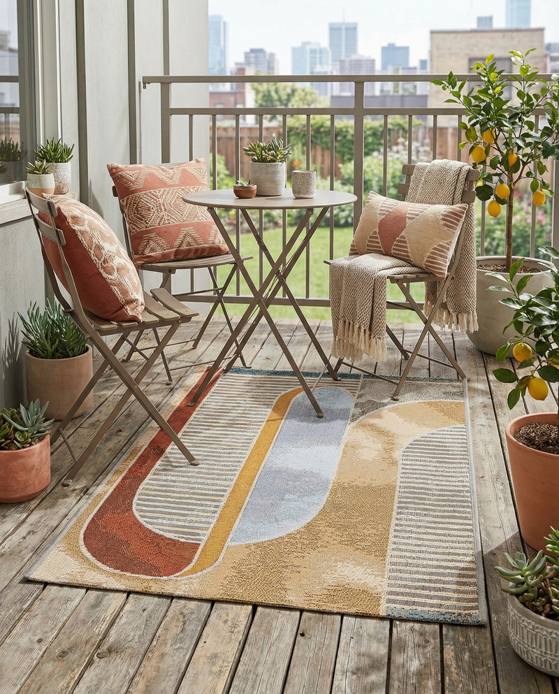 Urban Terrace Collection Area Rug -  Deck Rectangle Multi  lifestyle 9