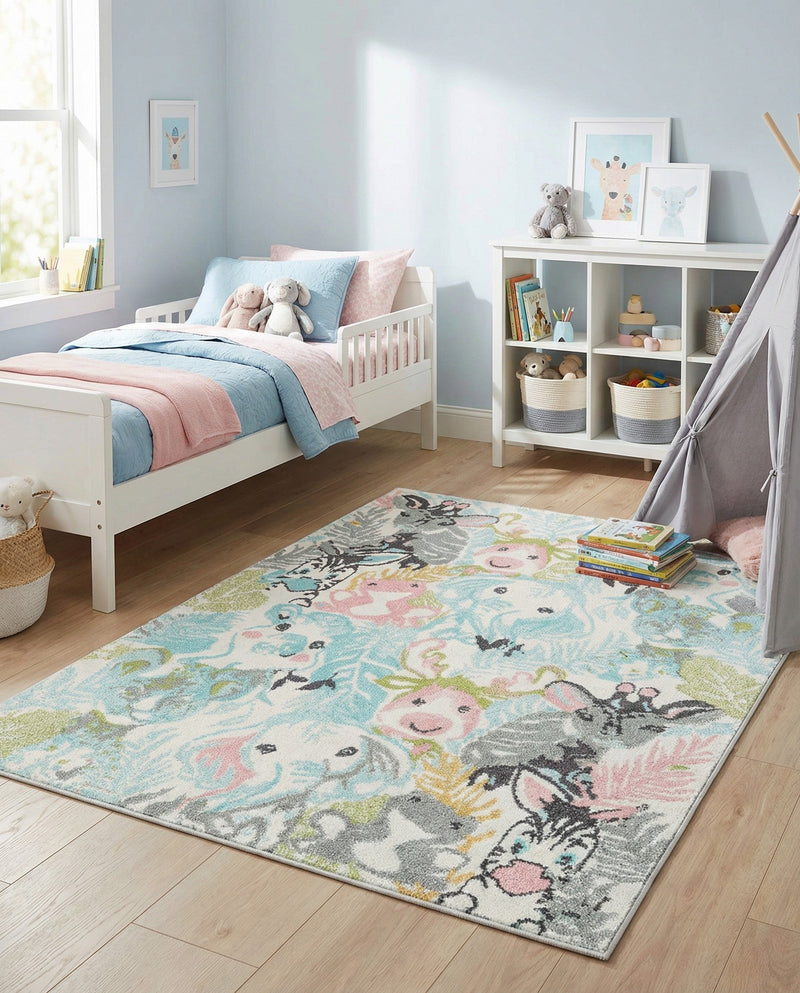 Wonder Tykes Collection Area Rug -  Splash Rectangle Multi  lifestyle 12