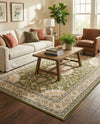 Patio Heritage Collection Area Rug -  Bower Rectangle Green  lifestyle 54