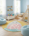 Wonder Tykes Collection Area Rug -  Whimsical Round Yellow  lifestyle 42