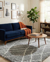 Cozy Haven Shag Collection Area Rug - Serenity (Cloud Gray) Rectangle Cloud Gray  lifestyle 9
