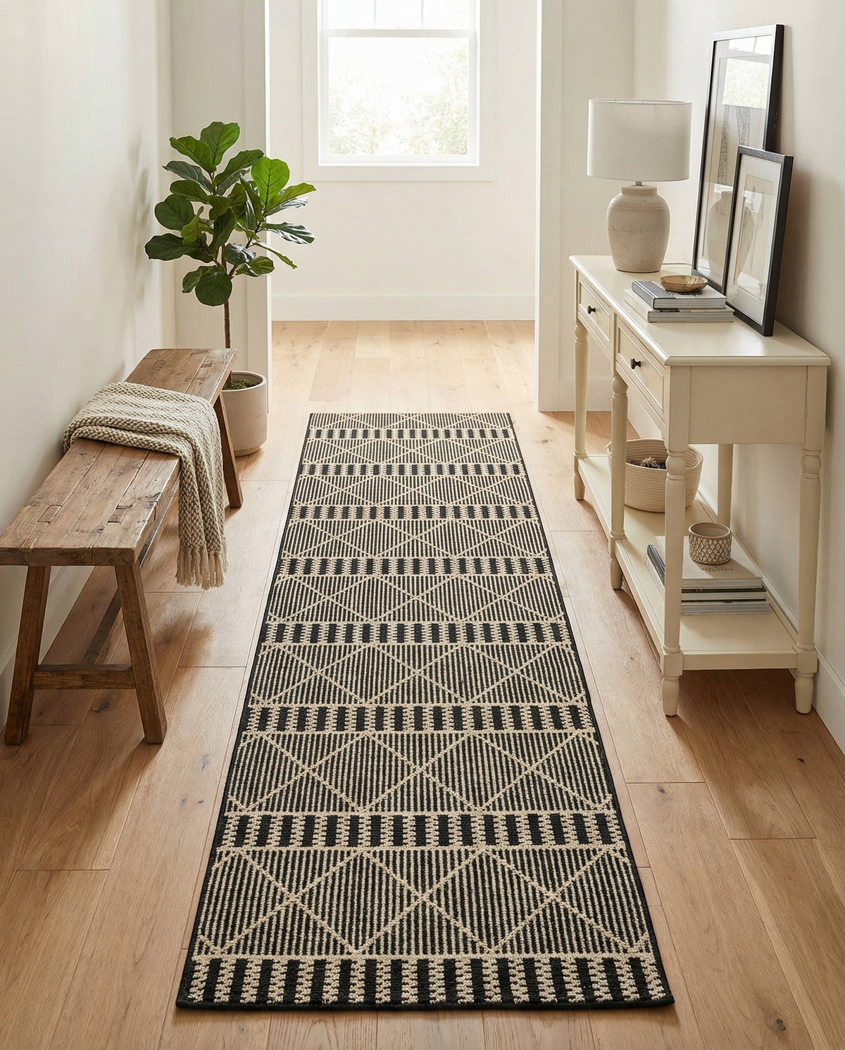 Savannah Pergola Collection Area Rug -  Glade Runner Black  lifestyle 97