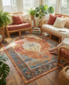 Caribbean Breeze Collection Area Rug -  Vieques Rectangle Rust Red  lifestyle 24