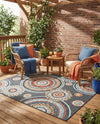 Seaside Blooms Collection Area Rug -  Eden Rectangle Black  lifestyle 16
