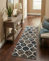 Trellis Mosaic Collection Area Rug -  Pergolatown (Blue Multi) Runner Blue Multi  lifestyle 48